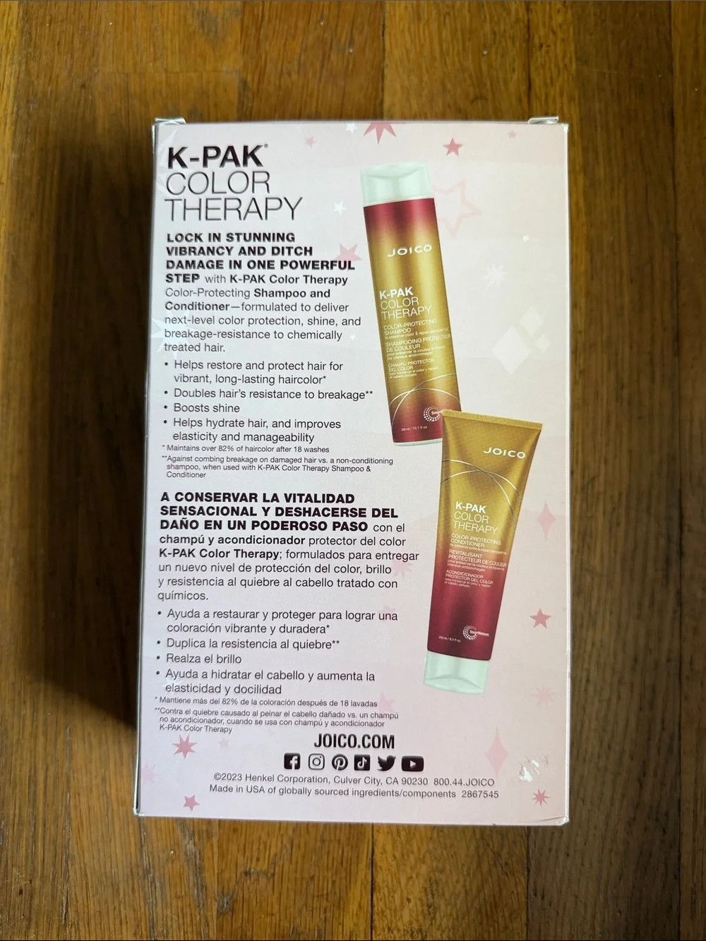 🎀 Joico K-Pak Color Therapy shampoo and conditioner.